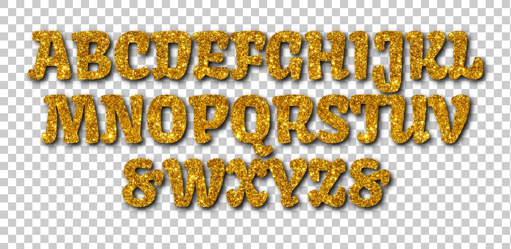 Alphabet Glitter Letters