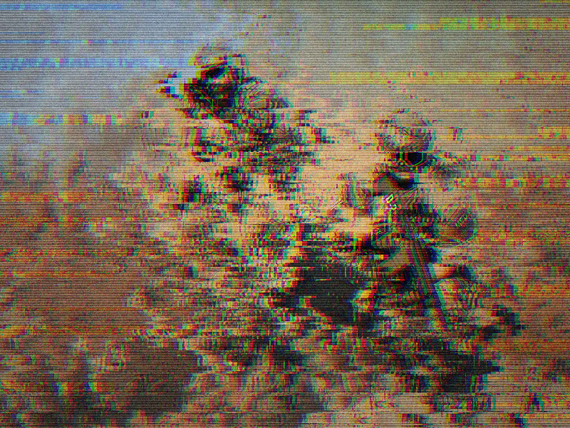 VHS Glitch Background For Photoshop