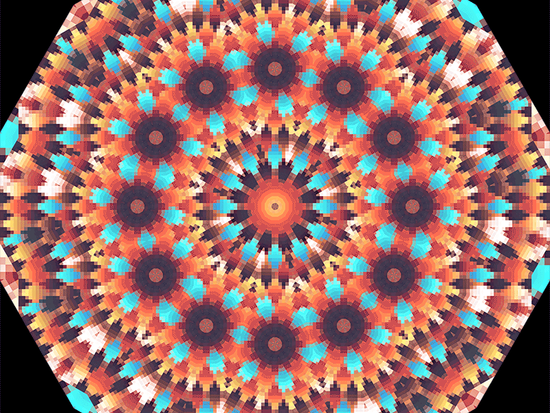 Animated Kaleidoscope Mosaic Background Free