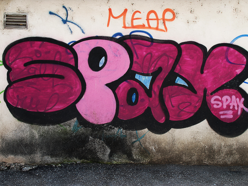 Back Street Graffiti Wall Texture Free