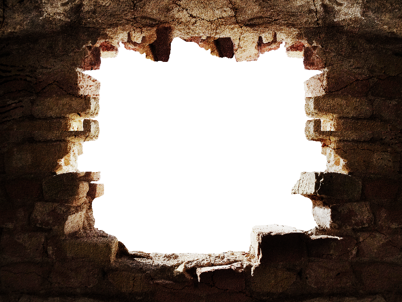 Broken Stone Wall With Hole PNG Background (Brick-And-Wall