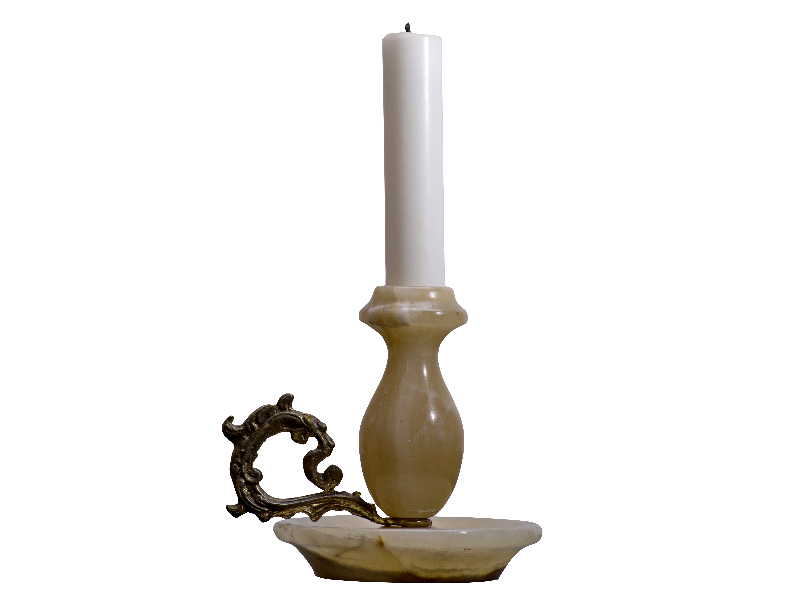 Candle With Candlestick PNG