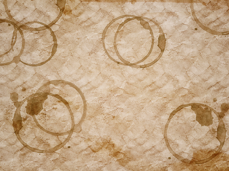 Coffee Stains On Crumpled Grunge Paper Texture