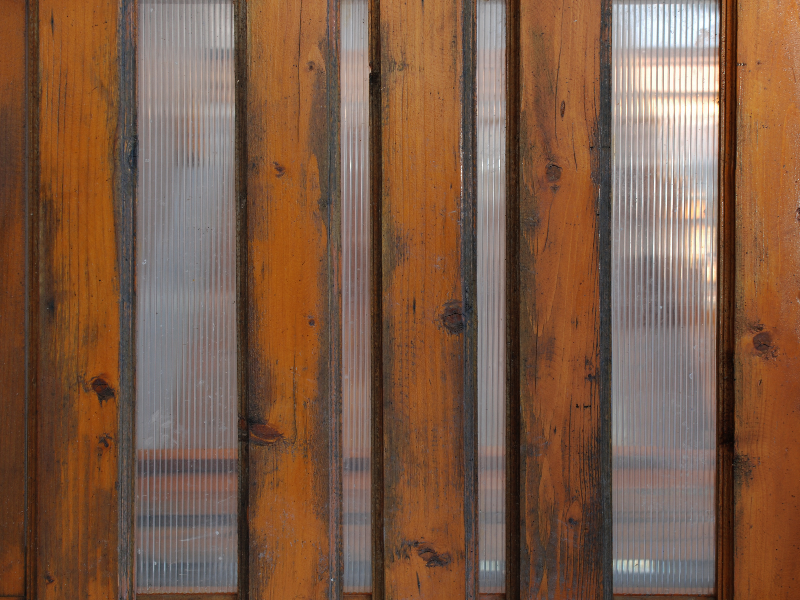 Fence Texture With Rustic Wood And Plastic Panel