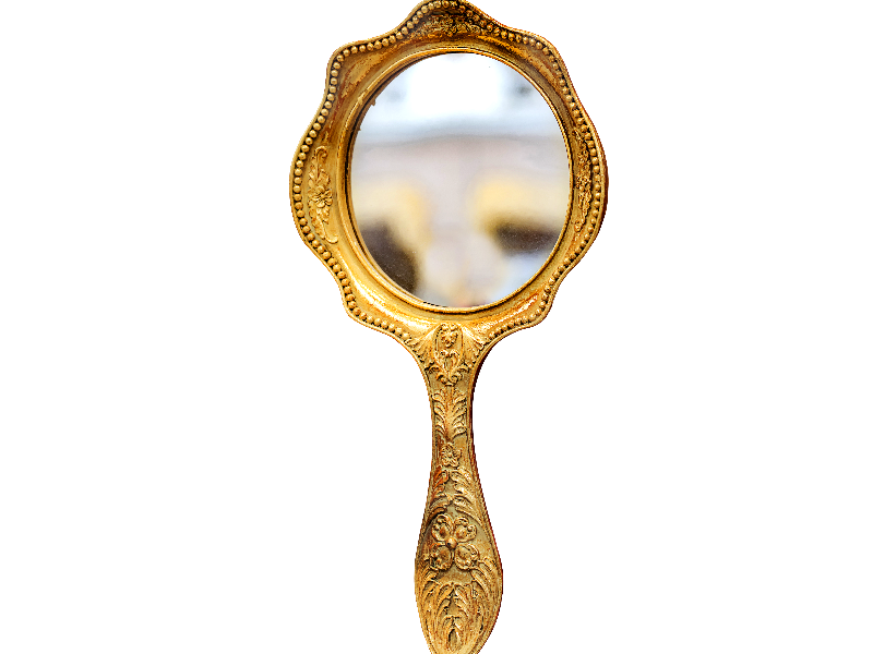 Golden Hand Mirror PNG
