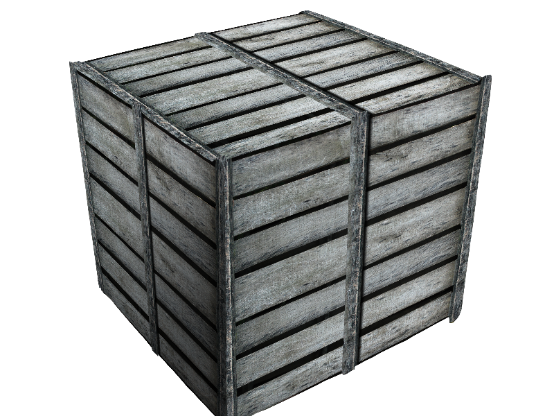 Gray Wood Box Stock Image PNG