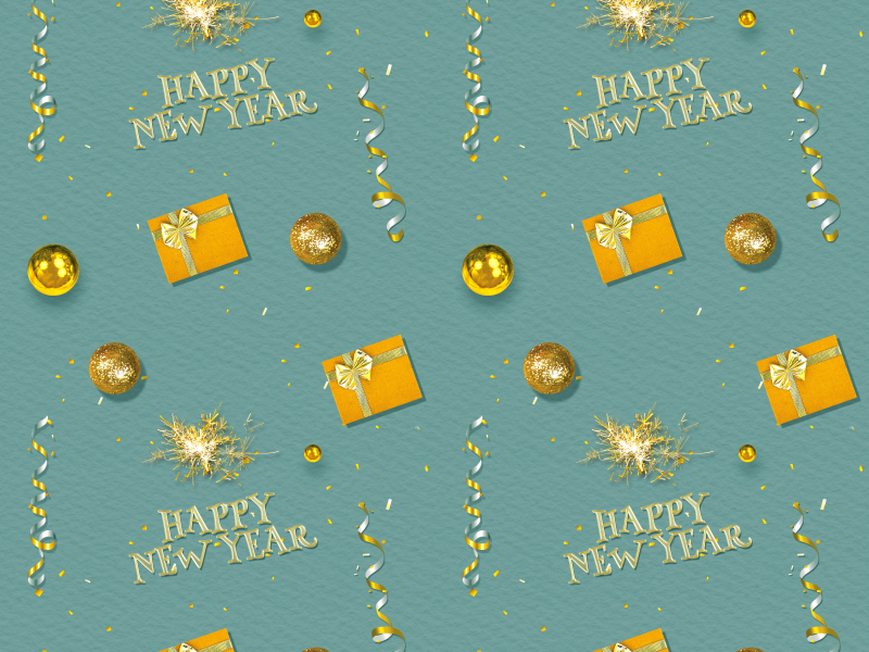 Happy New Year Pattern text effect