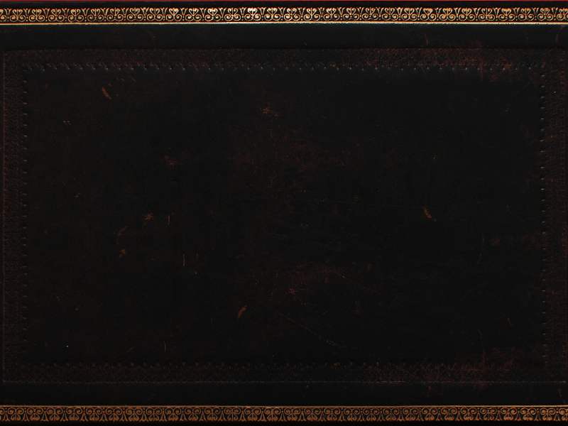 Leather Book Cover With Gold Foil Ornaments Texture