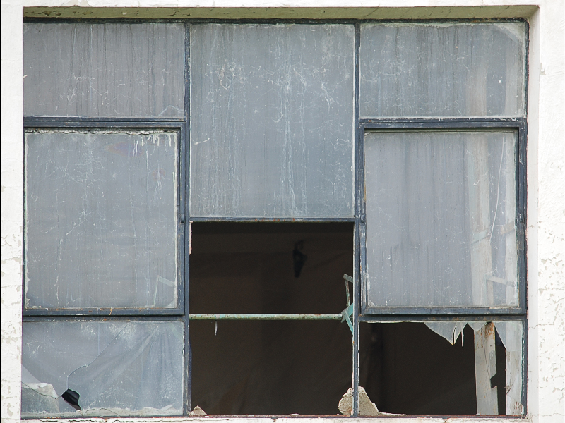 Old Dirty Window With Broken Glass Texture Free