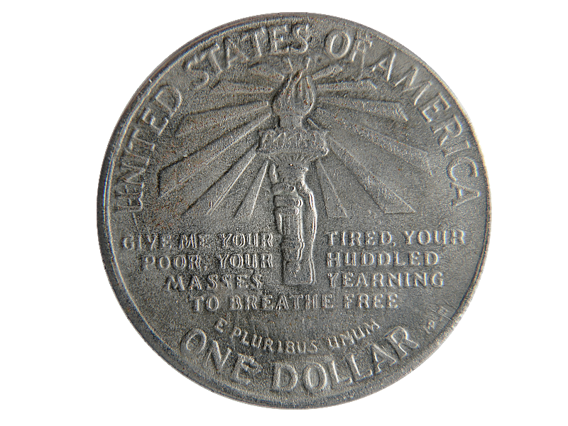 Old Dollar Silver Coin PNG text effect