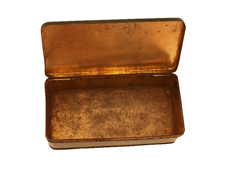 Open Vintage Metal Box PNG