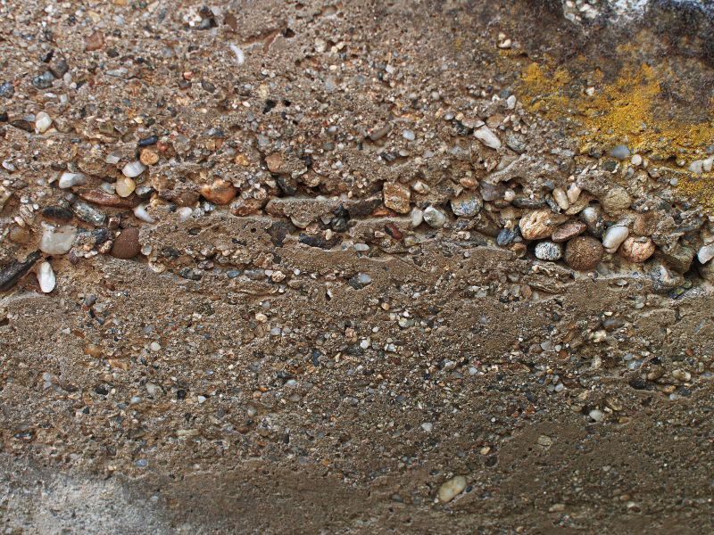 Pebbles And Mortar Cement Wall Texture