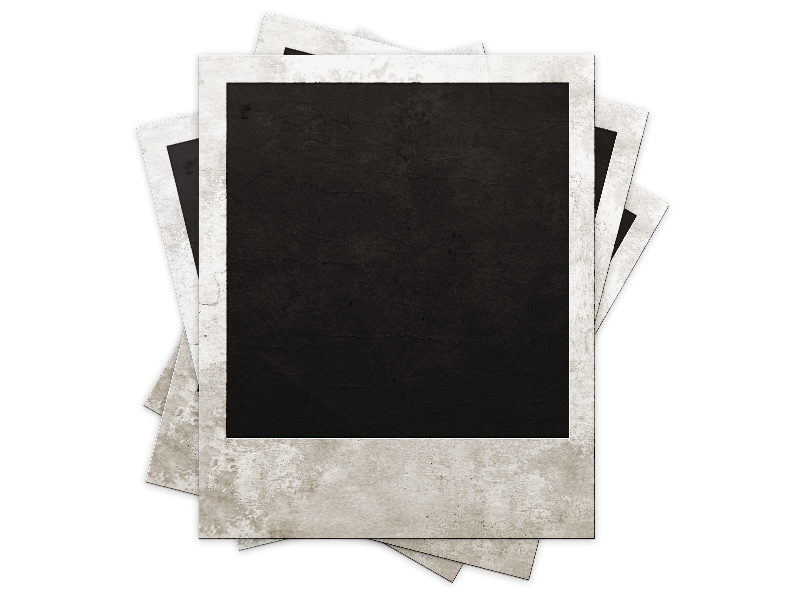 Retro Stacked Polaroid Photo Frames Isolated Objects Textures For