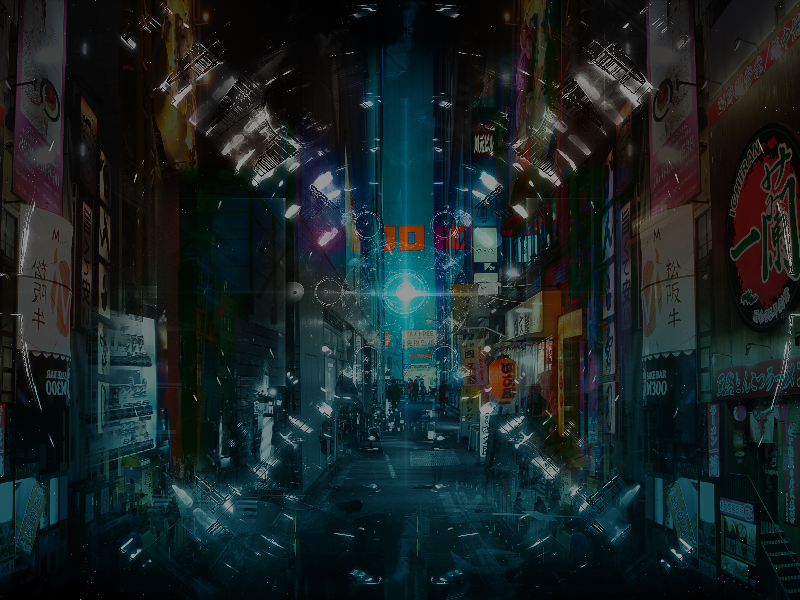 Cyberpunk Street Background