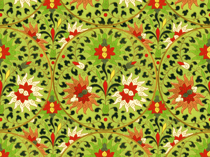Seamless Chinesse Floral Ornament Background