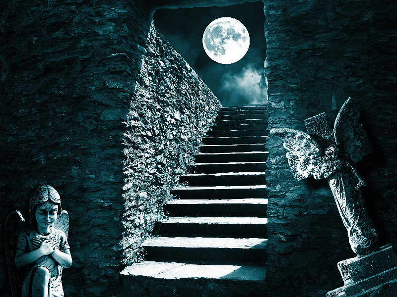 Underground Tomb Horror Background For Photoshop