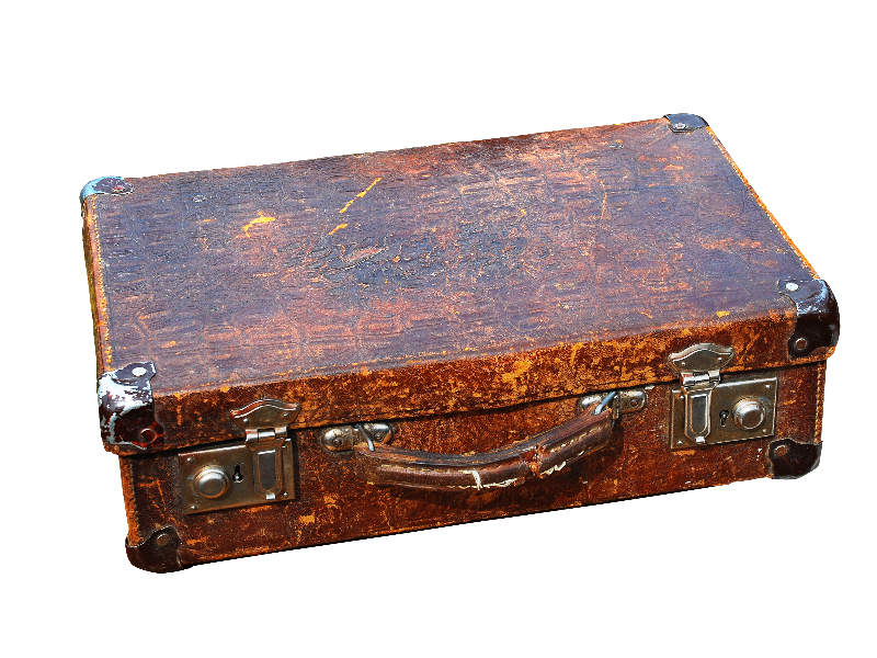 Vintage Leather Suitcase PNG