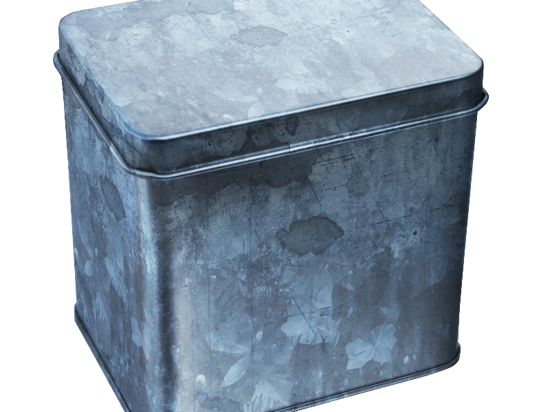 Vintage Metal Can Box PNG Free