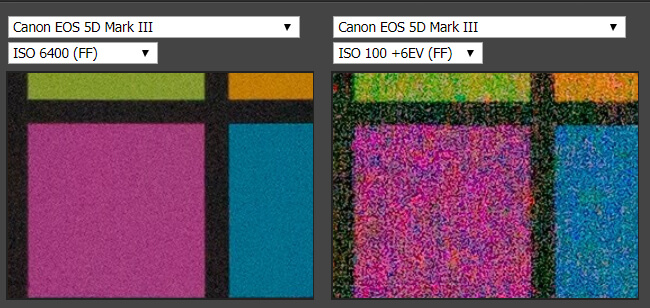 iso noise canon 5d