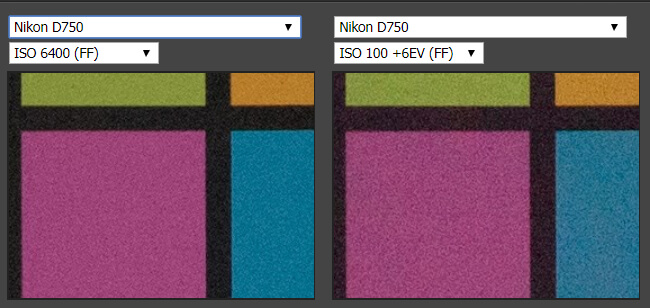 iso noise nikon d750