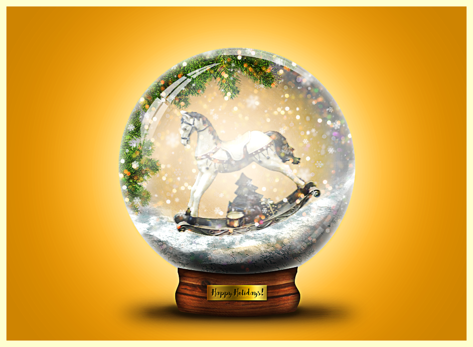 christmas SNOW GLOBE final result