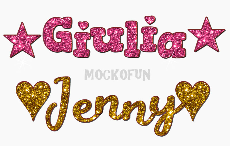 Customize Glitter Graphics, Glitter Text, Glitter