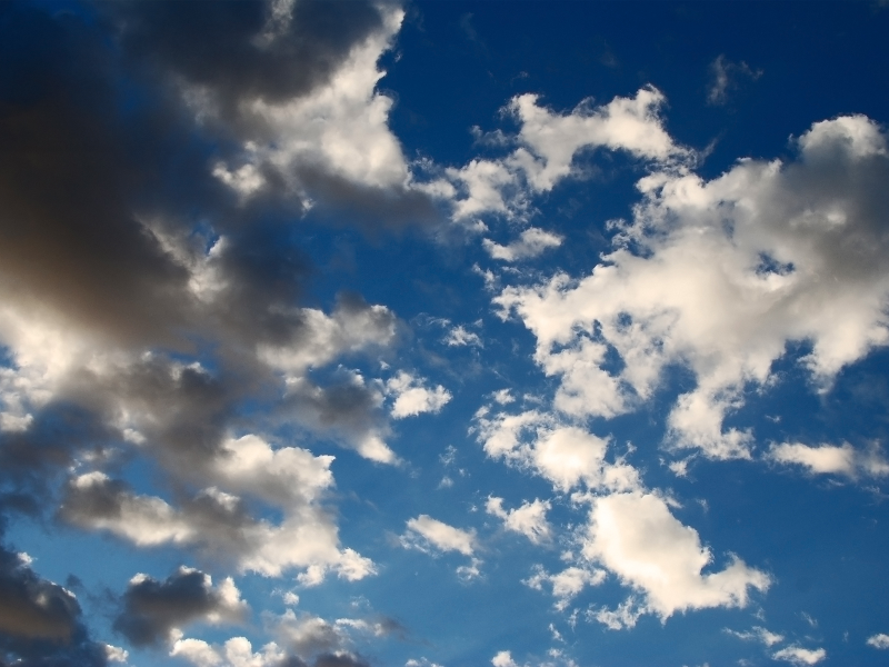 Beautiful Blue Sky With Clouds Texture