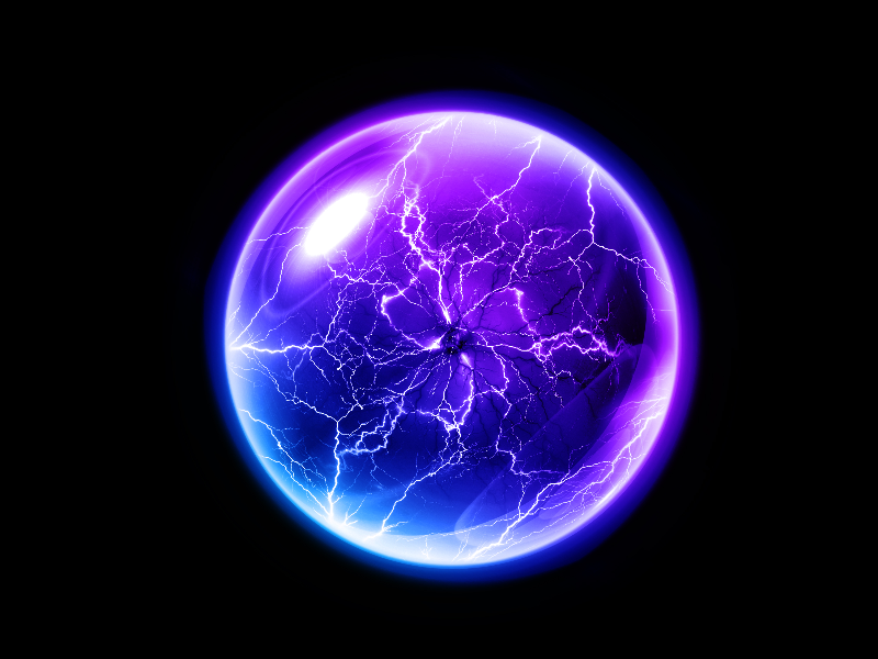 Blue Electric Ball Free Stock Image