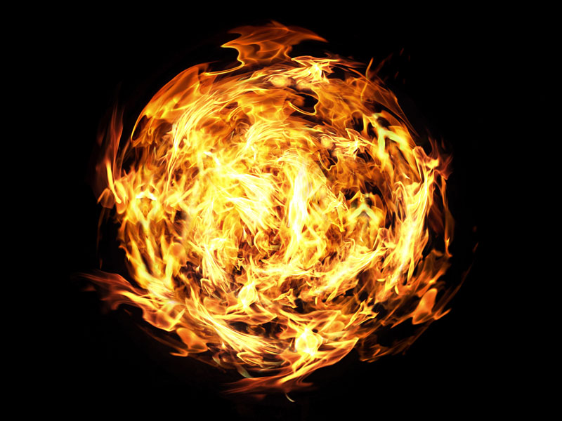 Burning Fire Ball Free Background