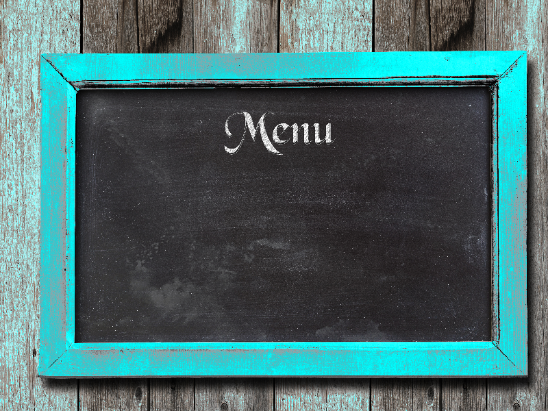 Chalkboard Menu Background For Restaurants