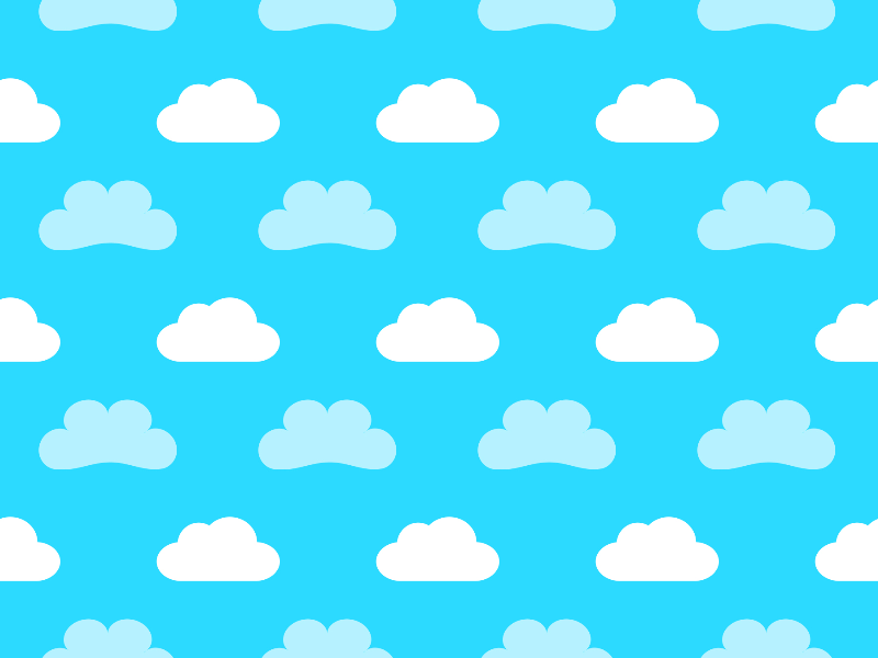 Cute Cartoon Clouds Seamless Pattern