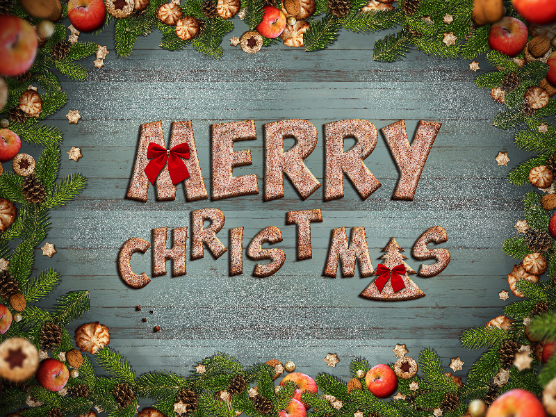 Cute Merry Christmas Cookies Background
