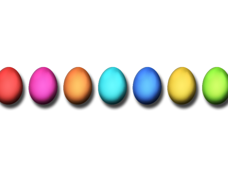 Easter Painted Eggs PNG