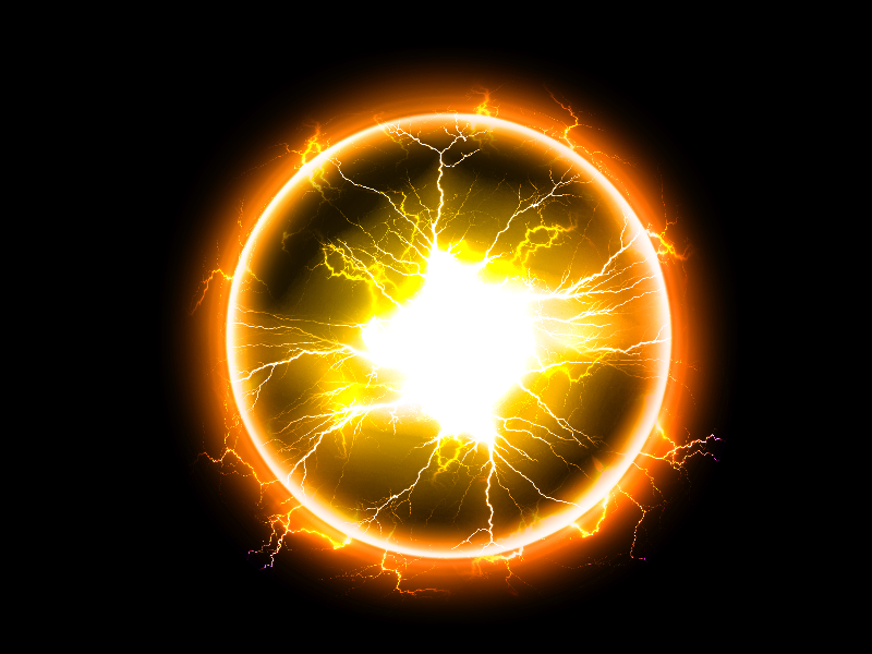 Electricity Energy Circle Plasma Ball Stock Image