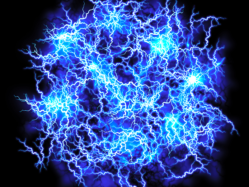 Energy FX Blue Ball Of Lightning Texture Overlay