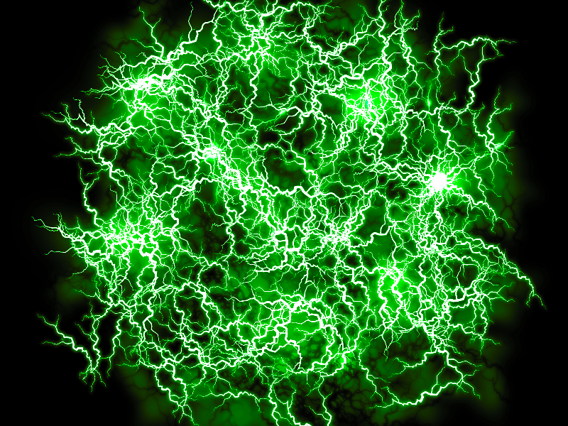 Energy FX Green Ball Of Lightning Texture Overlay