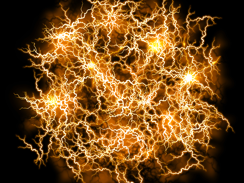 Energy FX Yellow Ball Of Lightning Texture Overlay