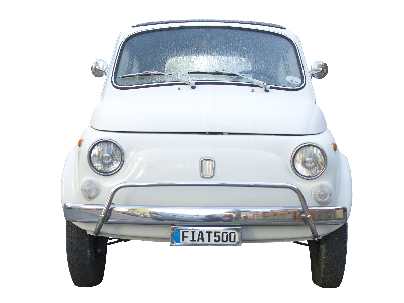 Fiat Old Car Front PNG Image