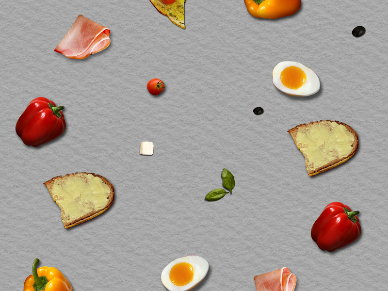 Food Pattern Background Free text effect