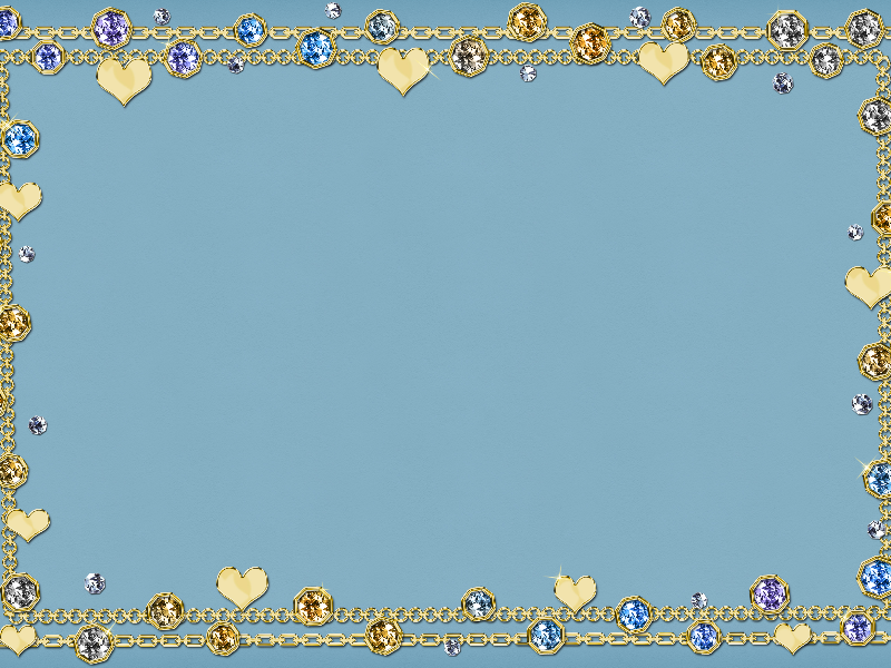 Gold Chain And Diamonds Jewelry Frame Background Free