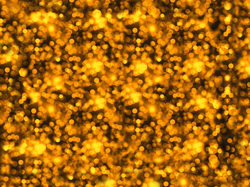 Golden Bokeh Lights Free Background