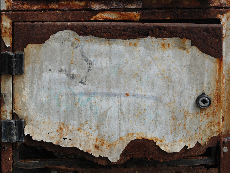 Grunge Rusty Metal Texture with Peeled Paint