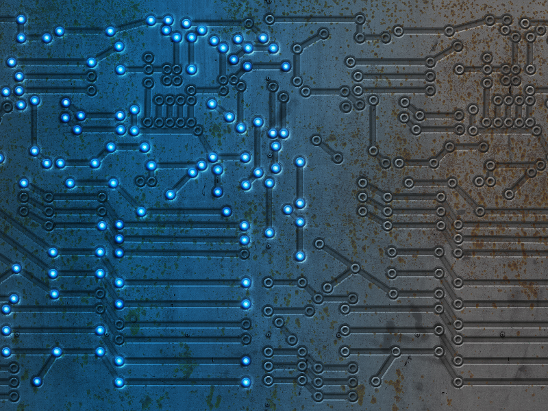 Lighted Circuit Board Texture and Technology Background Free