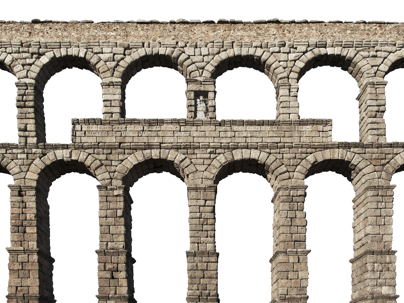 Medieval Castle Stone Arch Bridge PNG