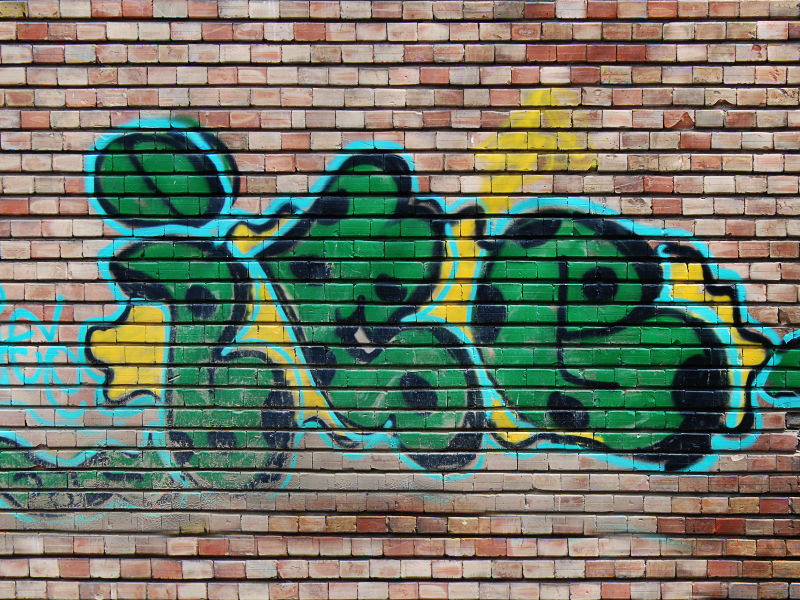 Free Graffiti image Painted on Brick Wall