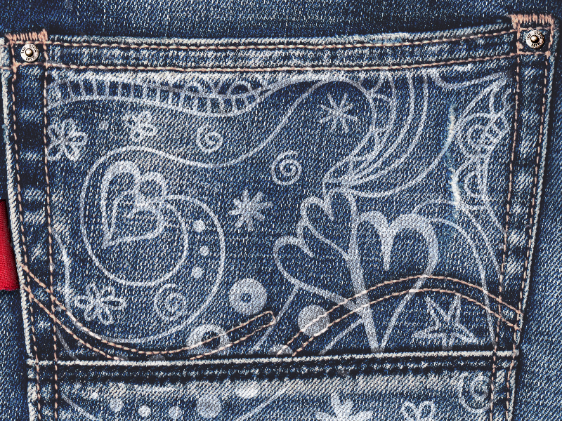 Painted Jeans Pocket Texture Free