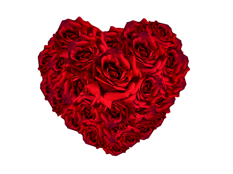 Red Roses Heart PNG