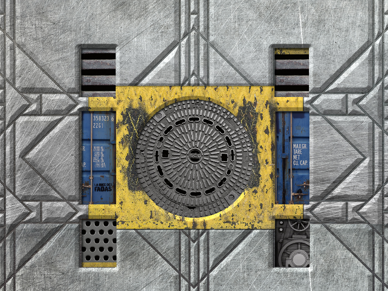 Sci Fi Container Metal Door Free Game Texture