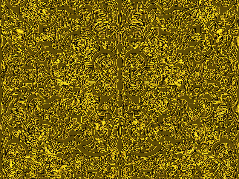 Seamless Golden Ornament Pattern
