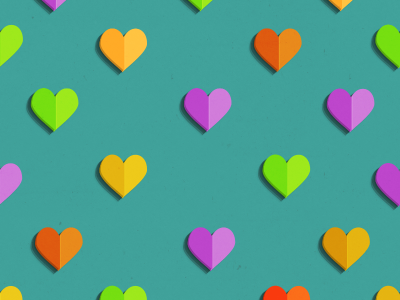 Seamless Heart Paper Pattern